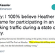 Screenshot of a tweet by the organizer of the Charlottesville neo-Nazi rally on August 12, 2017, proclaiming that the woman who was killed by a terrorist was to blame for her own death (Twitter)